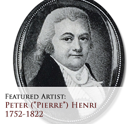 Biographical article on Pierre Henri, early American miniature portrait painter